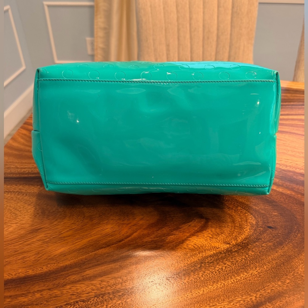 Kate Spade Sophie Camellia Street Teal Tote w Gold Hardware & Matching Cherries - Picture 13 of 17